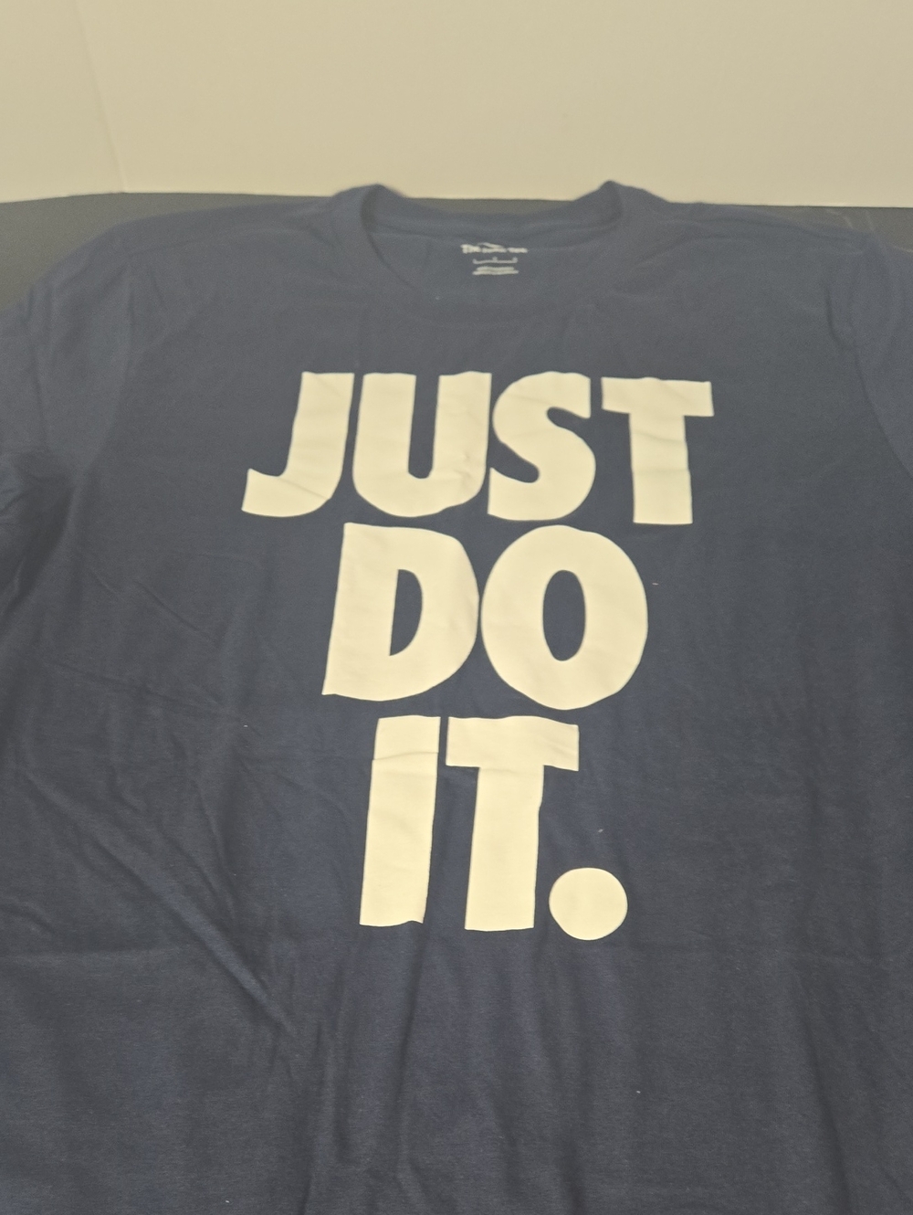 Nike Men’s Navy Blue Graphic 'JUST DO IT.' Short Sleeve Tee